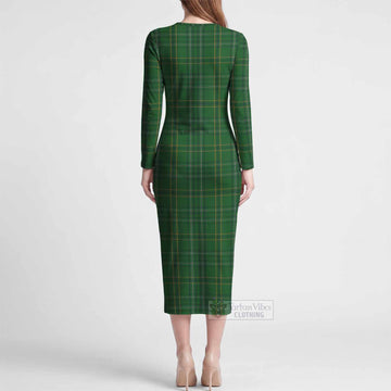 Wexford Tartan Long Sleeve Bodycon Midi Dress