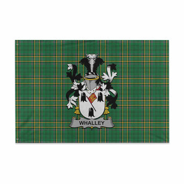 Whalley Irish Clan Tartan House Flag with Coat of Arms