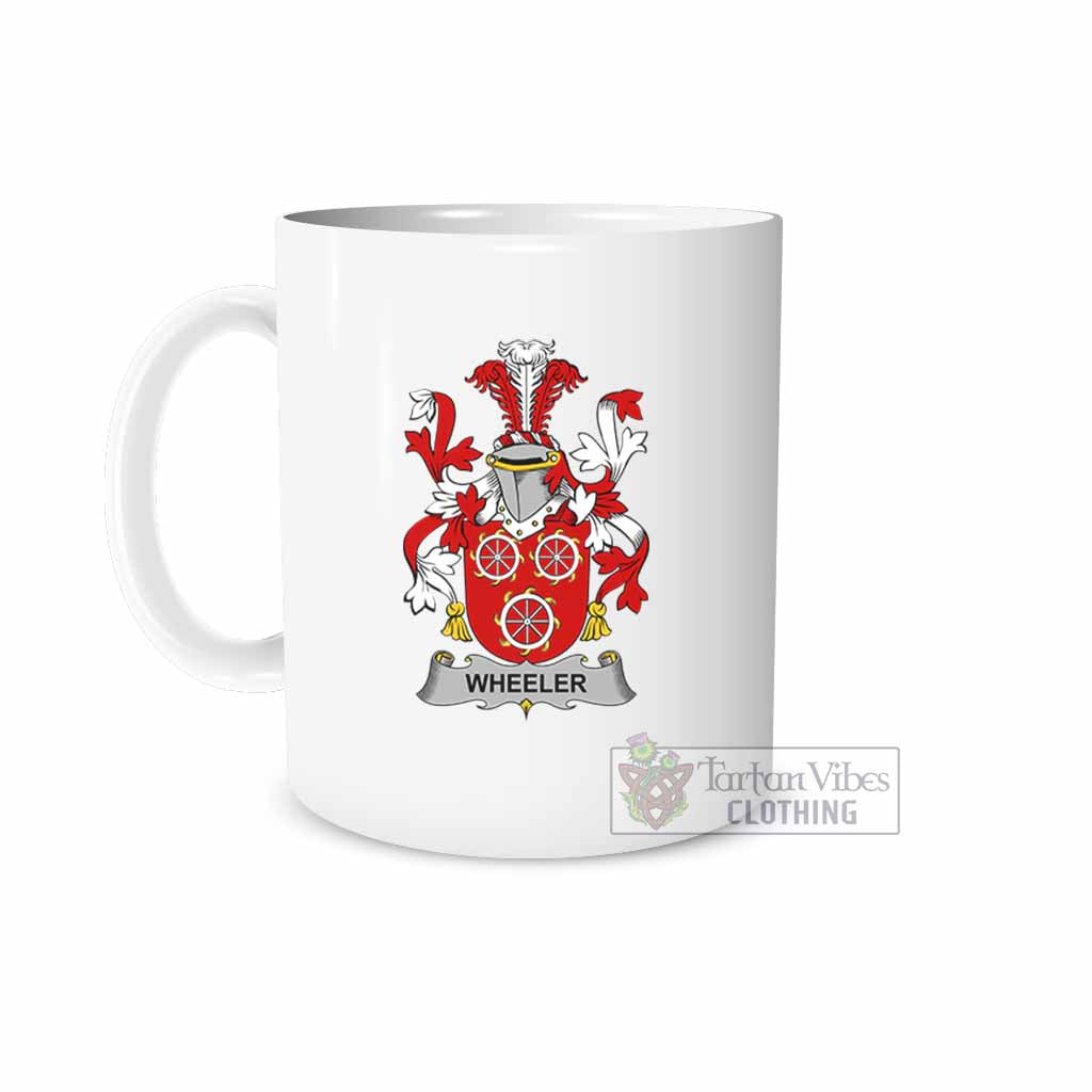 Tartan Vibes Clothing Wheeler Irish Clan Coat of Arms Ceramic Mug
