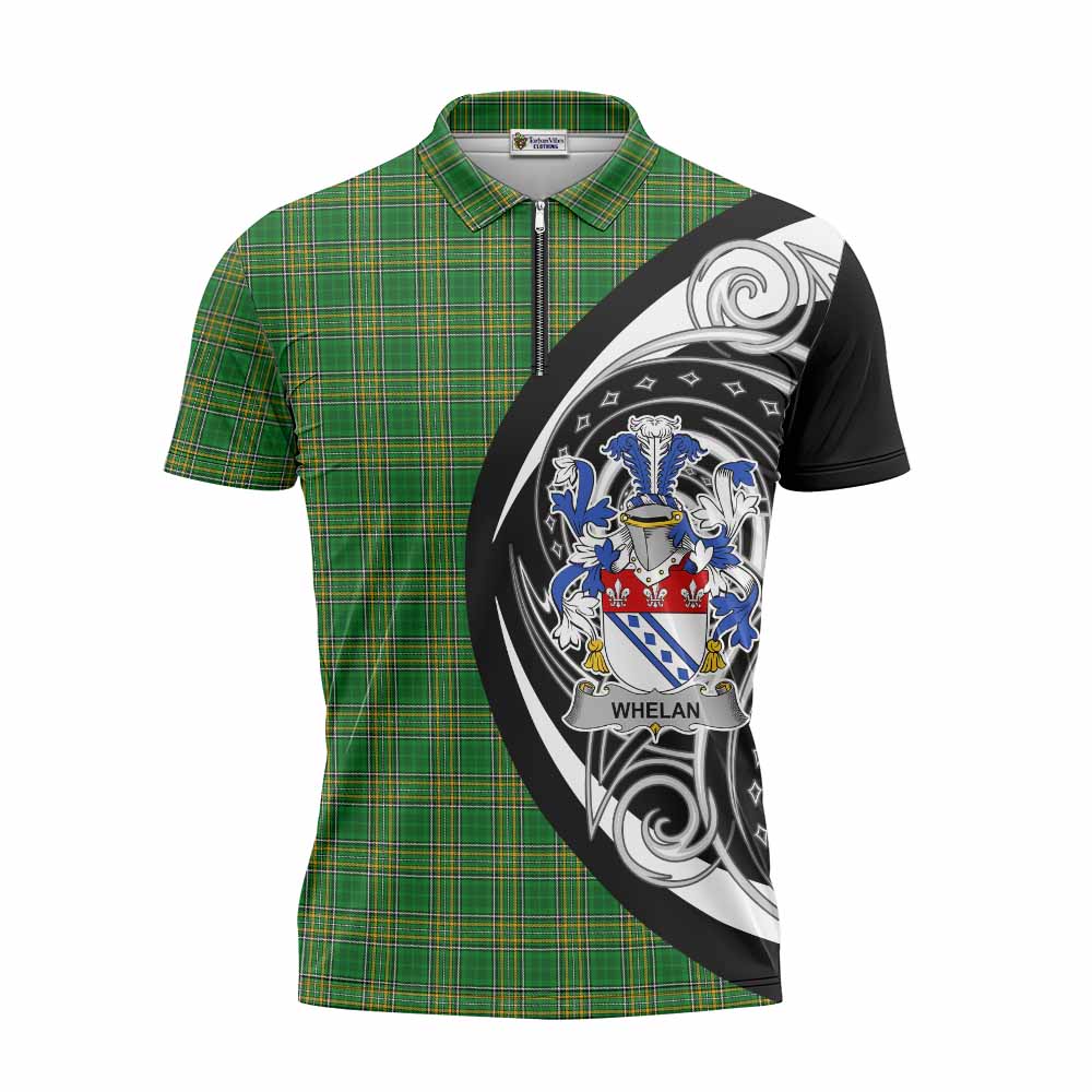Whelan Irish Clan Zipper Polo Shirt Celtic Circle Style Unisex - Tartan Vibes Clothing