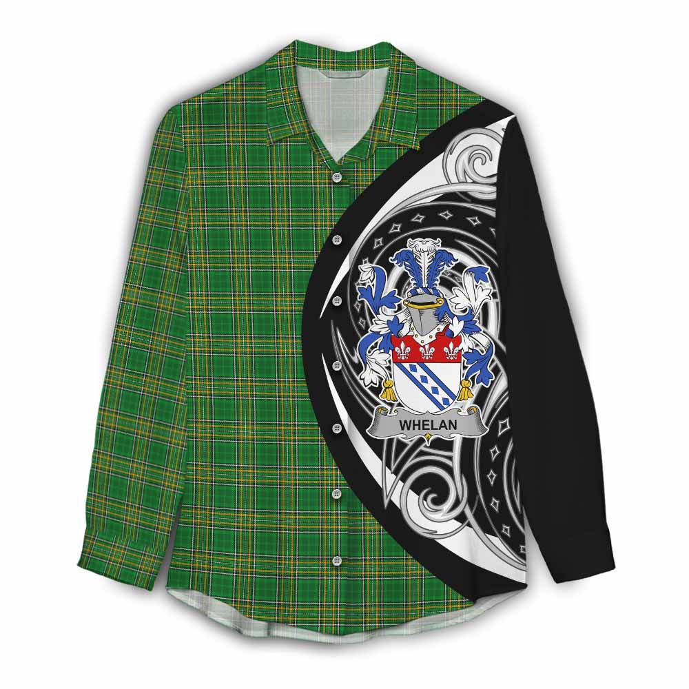 Whelan Irish Clan Women's Casual Shirt Celtic Circle Style Female - Tartan Vibes Clothing