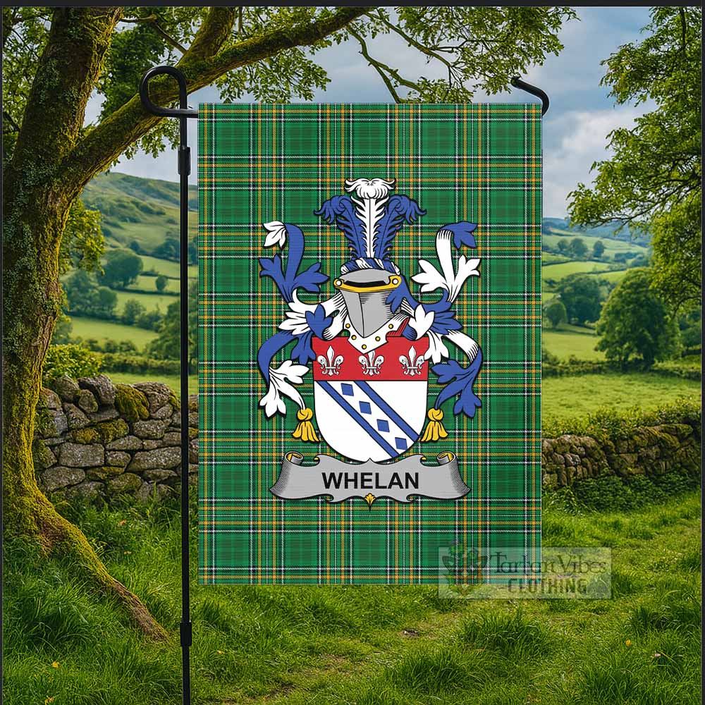 Whelan Irish Clan Tartan Flag with Coat of Arms