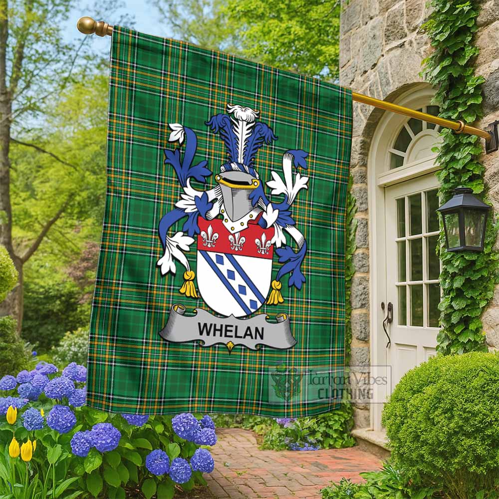 Whelan Irish Clan Tartan Flag with Coat of Arms
