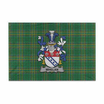 Whelan Irish Clan Tartan House Flag with Coat of Arms