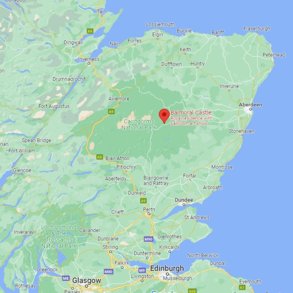 Balmoral Castle location map Scotland Cairngorms National Park