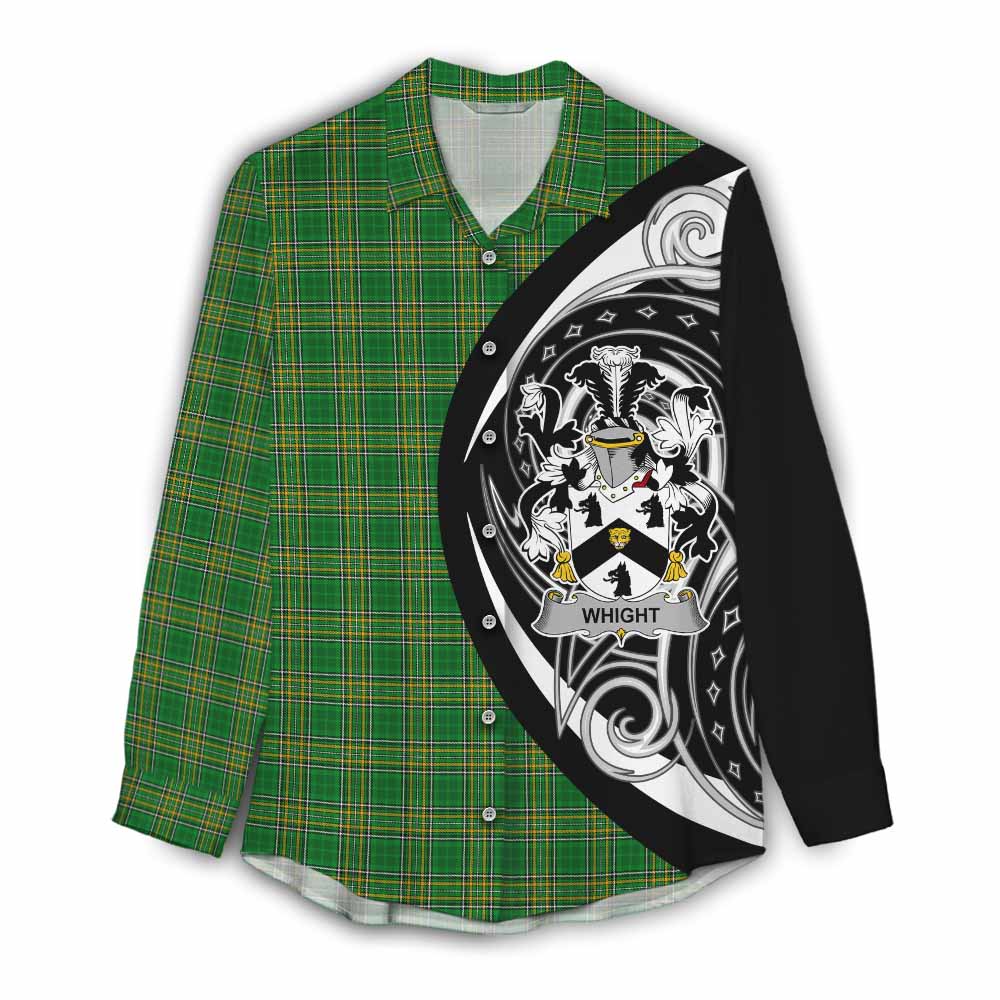 Whight Irish Clan Women's Casual Shirt Celtic Circle Style Female - Tartan Vibes Clothing