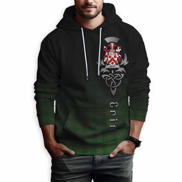 White Irish Clan Hoodie with Coat of Arms Erin Go Bragh Celtic Inspired
