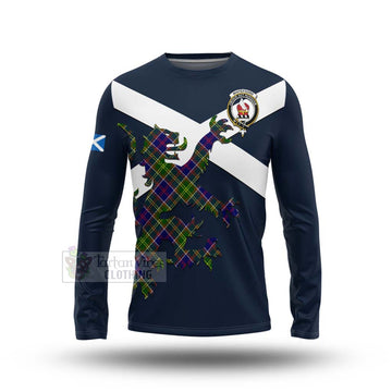 Whitefoord Tartan Lion Rampant Long Sleeve T-Shirt Proudly Display Your Heritage with Alba Gu Brath and Clan Name Unisex - Tartan Vibes Clothing