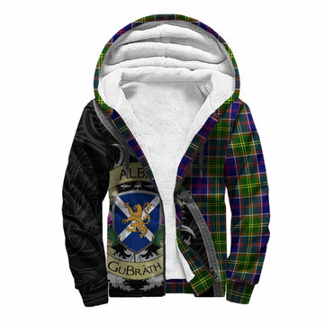 Whitefoord Tartan Family Crest Sherpa Hoodie Lion Rampant Royal Thistle Shield Celtic Inspired Unisex S - Tartan Vibes Clothing