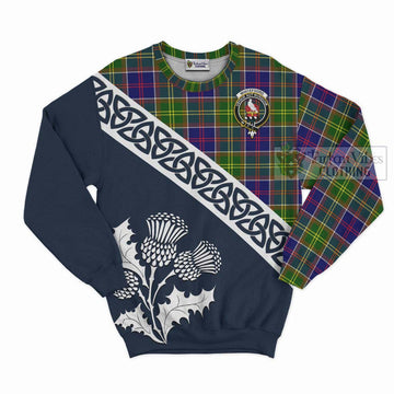 Whitefoord Tartan Sweatshirt Featuring Thistle and Scotland Map Unisex - Tartan Vibes Clothing