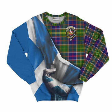Whitefoord Tartan Sweatshirt with Family Crest Scotland Patriotic Style Unisex - Tartan Vibes Clothing