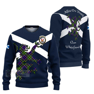 Whitefoord Tartan Lion Rampant Ugly Sweater Proudly Display Your Heritage with Alba Gu Brath and Clan Name Unisex - Tartan Vibes Clothing