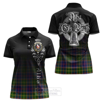 Whitefoord Tartan Women's Polo Shirt Featuring Alba Gu Brath Family Crest Celtic Inspired Women - Tartan Vibes Clothing