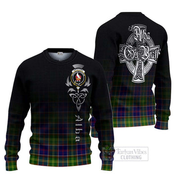 Whitefoord Tartan Ugly Sweater Featuring Alba Gu Brath Family Crest Celtic Inspired Unisex - Tartan Vibes Clothing
