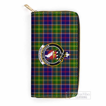 Tartan Vibes Clothing Whitefoord Tartan Women's Leather Wallet with Family Crest