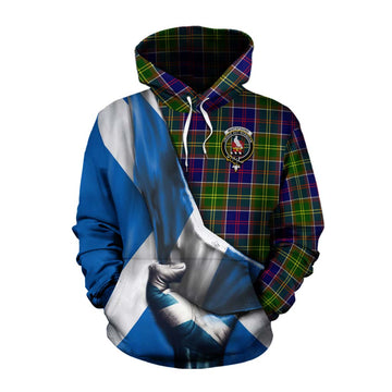 Whitefoord Tartan Cotton Hoodie with Family Crest Scotland Patriotic Style Pullover Hoodie XS - Tartan Vibes Clothing