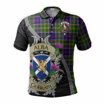 Whitefoord Tartan Family Crest Polo Shirt Lion Rampant Royal Thistle Shield Celtic Inspired