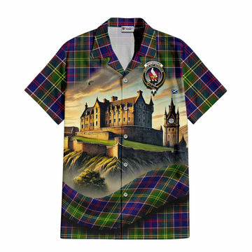 Whitefoord Tartan Family Crest Hawaiian Shirt with Scottish Ancient Castle Style Kid - Tartan Vibes Clothing