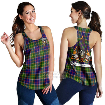 Whitefoord Tartan Women's Racerback Tanks with Family Crest and Bearded Skull Holding Bottles of Whiskey 4XL - Tartan Vibes Clothing