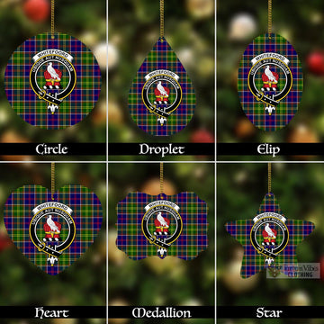 Whitefoord Tartan Christmas Aluminium Ornament with Family Crest Aluminium - Tartan Vibes Clothing