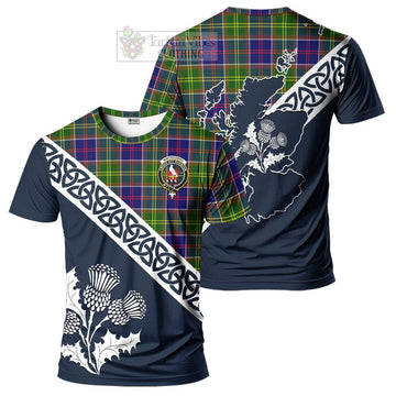 Whitefoord Tartan T-Shirt Featuring Thistle and Scotland Map Kid's Shirt - Tartanvibesclothing Store
