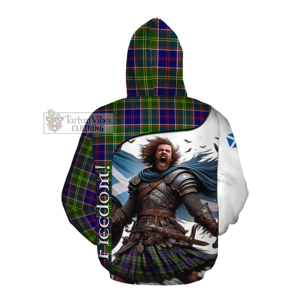 Tartan Vibes Clothing Whitefoord Crest Tartan Cotton Hoodie Inspired by the Freedom of Scottish Warrior