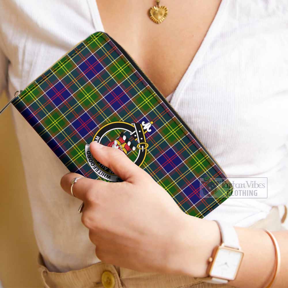 Whitefoord Tartan Women's Leather Wallet with Family Crest - Tartan Vibes Clothing