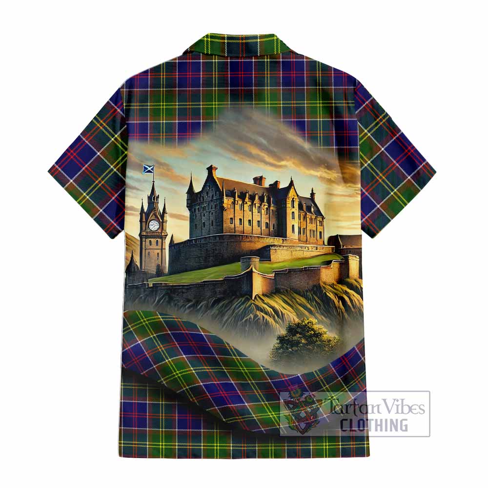 Whitefoord Tartan Family Crest Hawaiian Shirt with Scottish Ancient Castle Style - Tartan Vibes Clothing