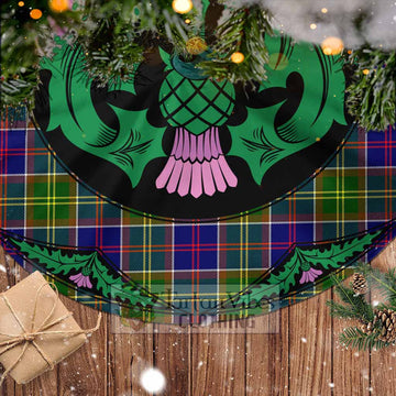 Whitefoord Tartan Christmas Tree Skirt Scottish Thistle Style - Tartan Vibes Clothing