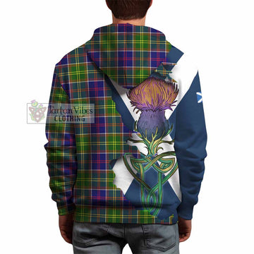 Tartan Vibes Clothing Whitefoord Tartan Family Crest Hoodie Scottish Thistle Celtic Inspired