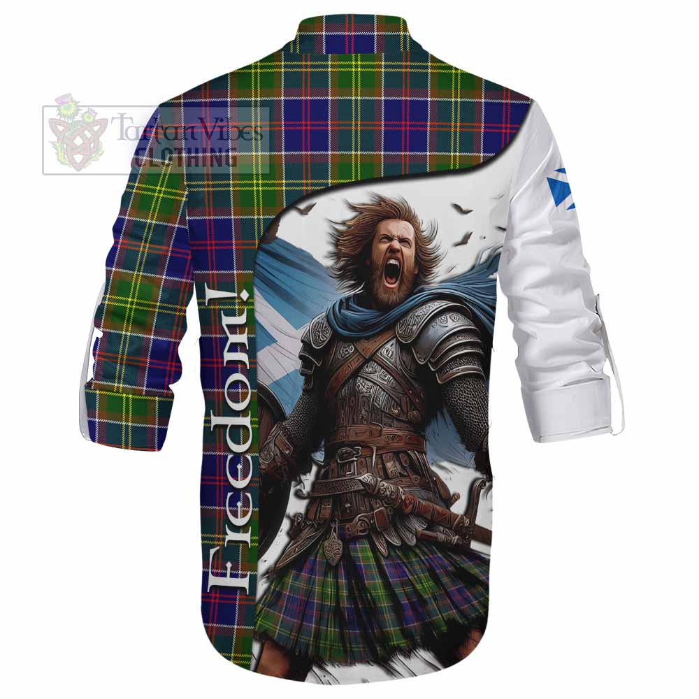 Tartan Vibes Clothing Whitefoord Crest Tartan Ghillie Kilt Shirt Inspired by the Freedom of Scottish Warrior