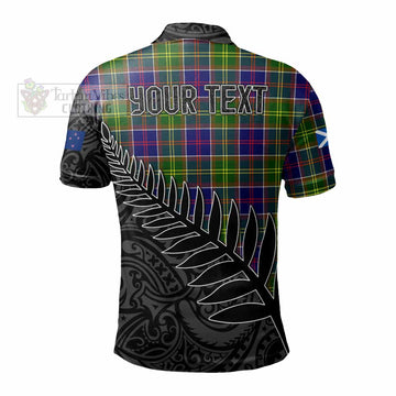 Whitefoord Crest Tartan Polo Shirt with New Zealand Silver Fern Half Style - Tartan Vibes Clothing