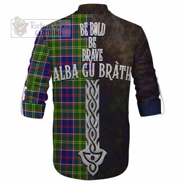 Whitefoord Tartan Family Crest Ghillie Kilt Shirt Alba Gu Brath Be Brave Lion Ancient Style