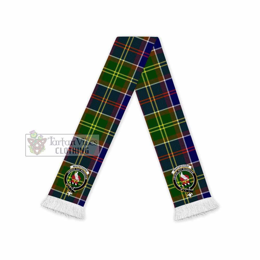 Whitefoord Tartan Ruffneck Scarf with Family Crest - Tartan Vibes Clothing