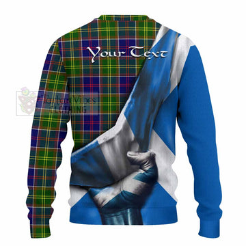 Whitefoord Tartan Knitted Sweater with Family Crest Scotland Patriotic Style - Tartan Vibes Clothing