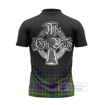 Whitefoord Tartan Zipper Polo Shirt Featuring Alba Gu Brath Family Crest Celtic Inspired - Tartan Vibes Clothing