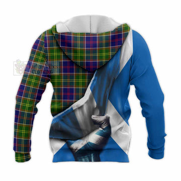 Whitefoord Tartan Knitted Hoodie with Family Crest Scotland Patriotic Style - Tartan Vibes Clothing