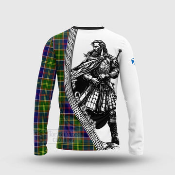 Whitefoord Tartan Clan Crest Long Sleeve T-Shirt with Highlander Warrior Celtic Style - Tartan Vibes Clothing