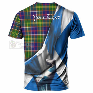 Tartan Vibes Clothing Whitefoord Tartan T-Shirt with Family Crest Scotland Patriotic Style