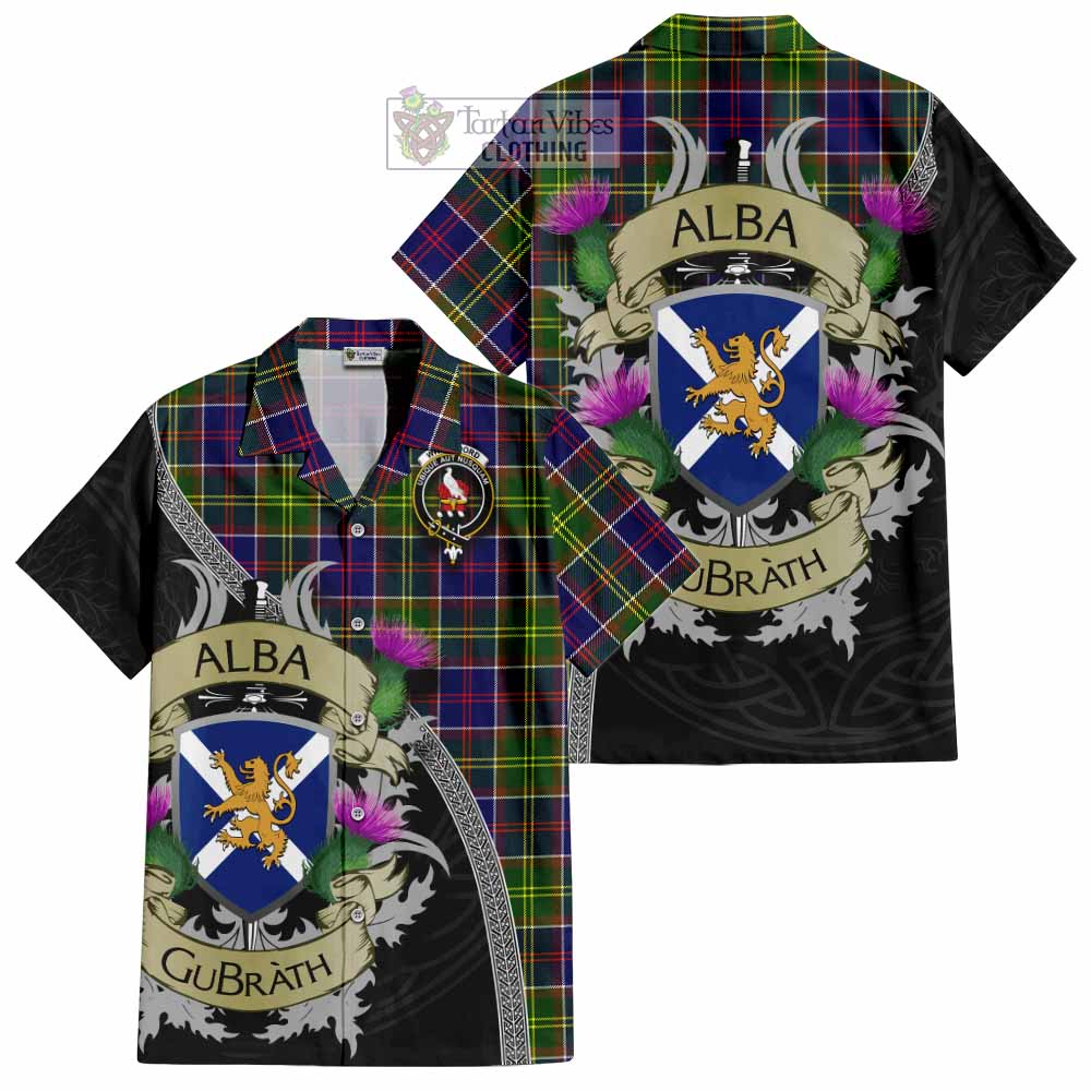 Whitefoord Tartan Family Crest Hawaiian Shirt Lion Rampant Royal Thistle Shield Celtic Inspired - Tartan Vibes Clothing