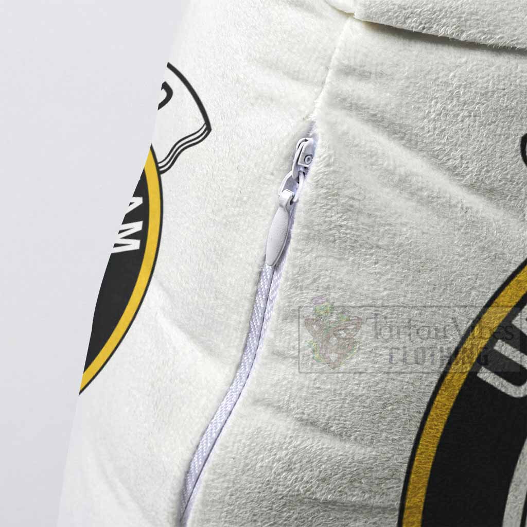 Whitefoord Clan Crest Shaped Throw Pillow, Scottish Clan Badge Decorative Pillow