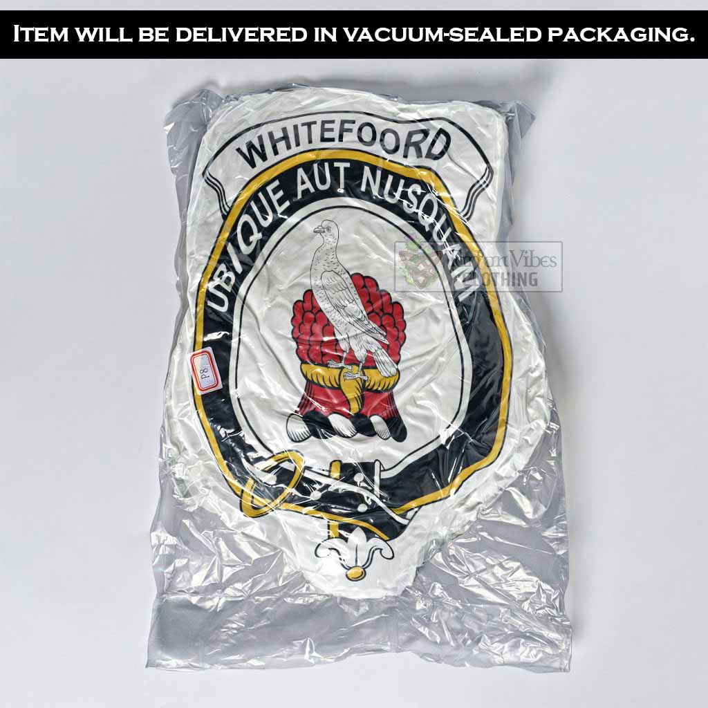 Whitefoord Clan Crest Shaped Throw Pillow, Scottish Clan Badge Decorative Pillow