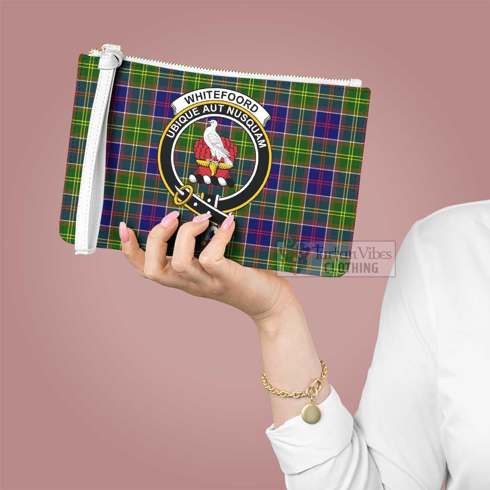Tartan Vibes Clothing Whitefoord Family Crest Tartan Clutch Bag
