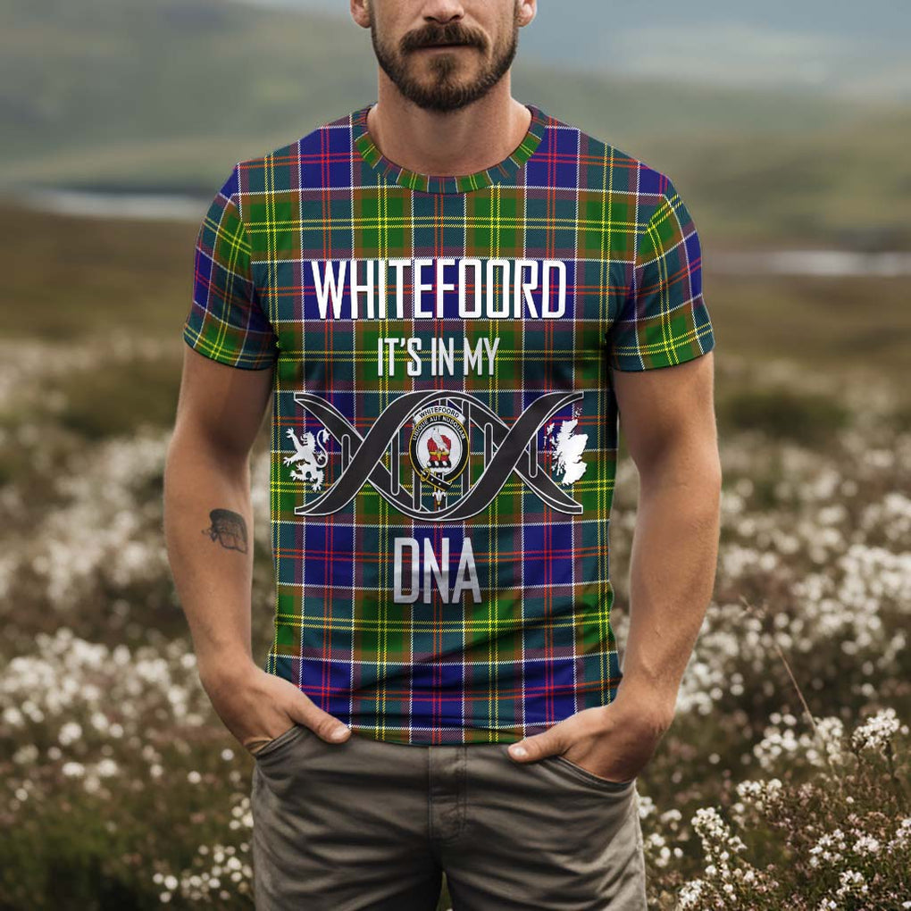 Whitefoord Tartan T-Shirt with Family Crest DNA In Me Style Kid's Shirt - Tartan Vibes Clothing