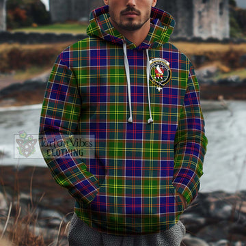 Whitefoord Tartan Cotton Hoodie with Family Crest Zip Hoodie - Tartan Vibes Clothing