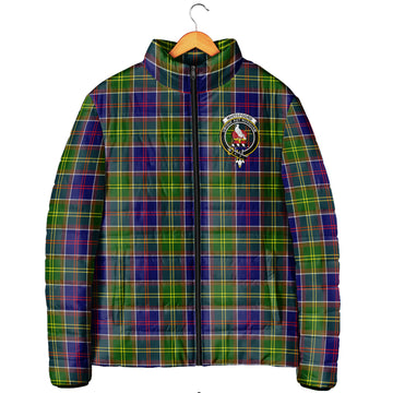 Whitefoord Modern Tartan Padded Jacket with Family Crest