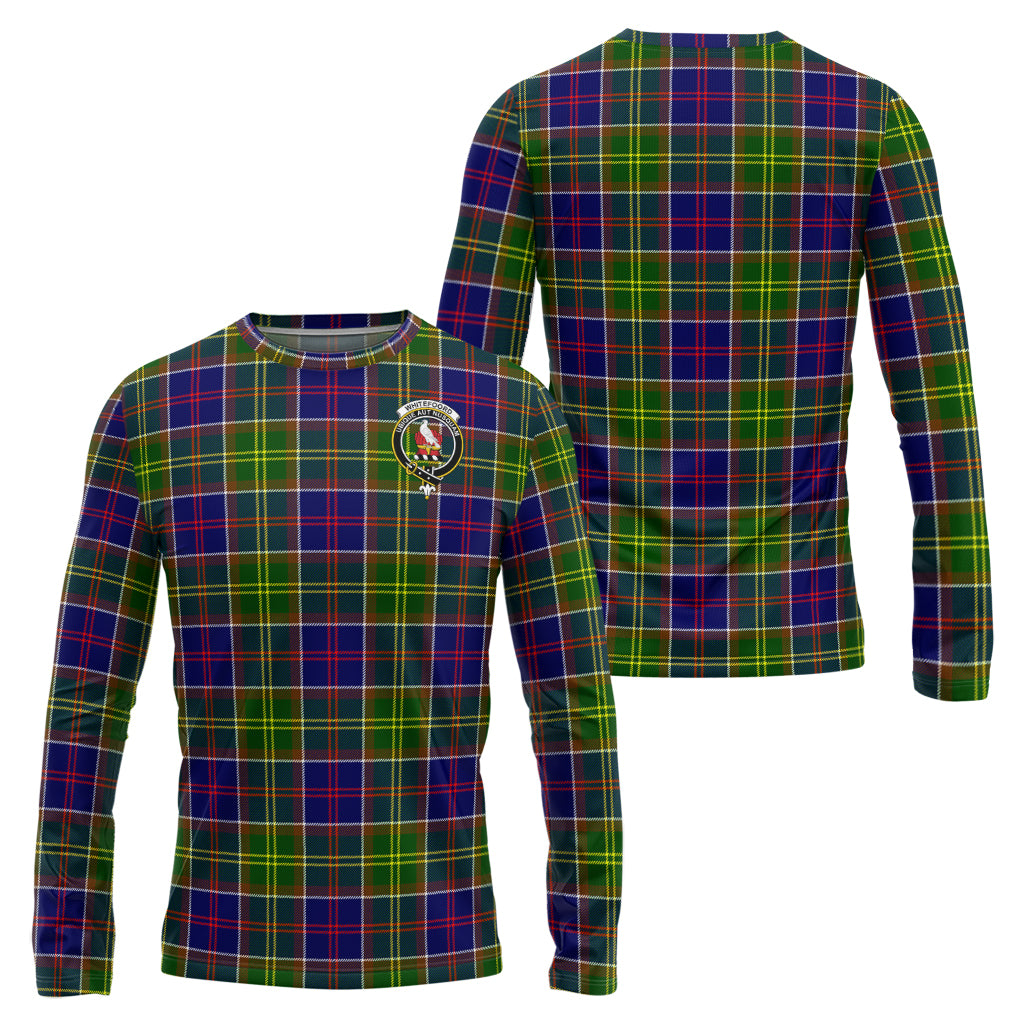 Whitefoord Tartan Long Sleeve T-Shirt with Family Crest Unisex - Tartan Vibes Clothing