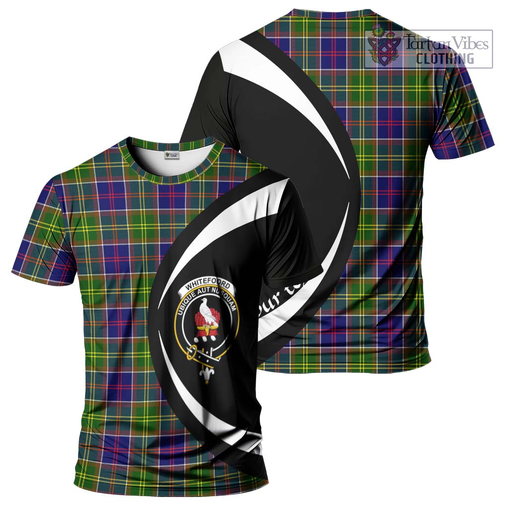 Whitefoord Tartan T-Shirt with Family Crest Circle Style Kid's Shirt - Tartan Vibes Clothing