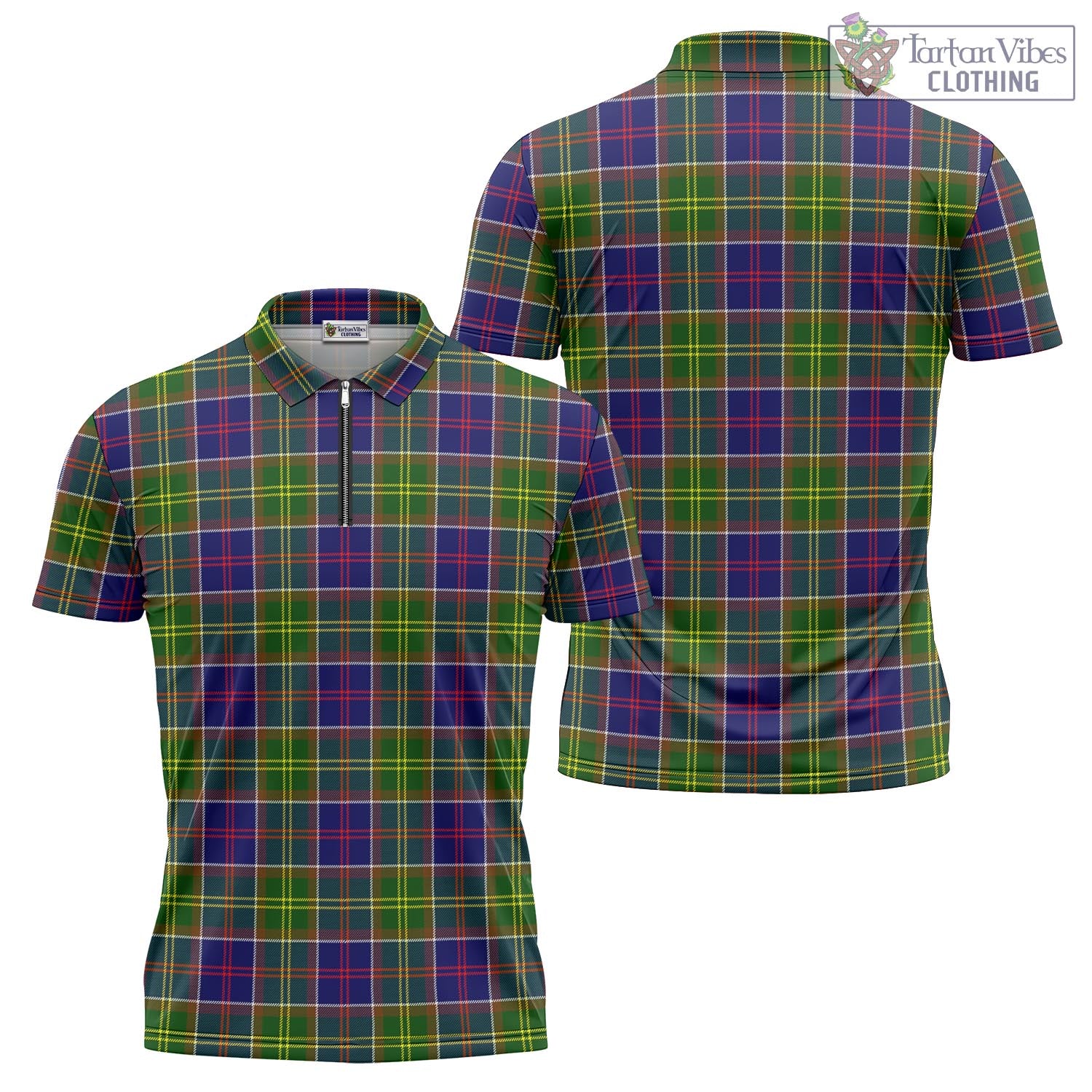 Whitefoord Tartan Zipper Polo Shirt Unisex - Tartan Vibes Clothing