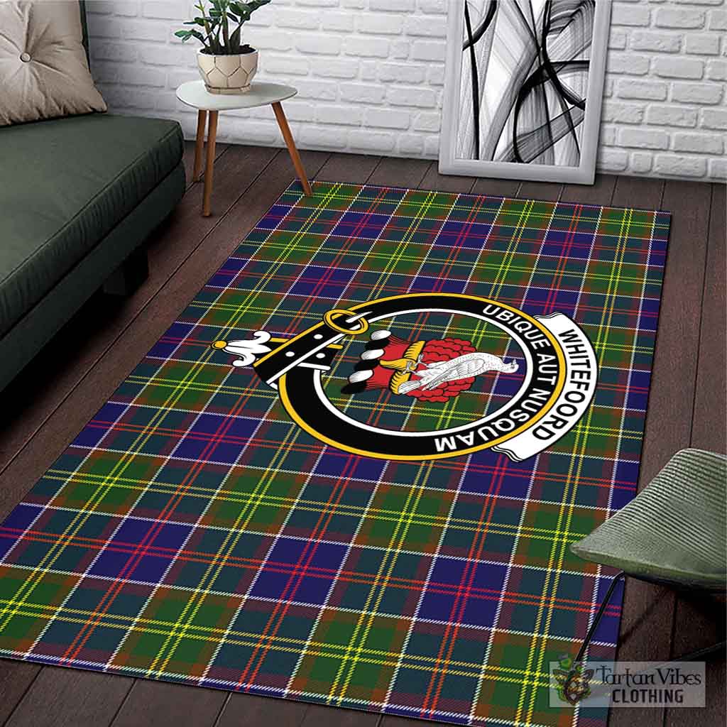 Whitefoord Tartan Area Rug with Family Crest L 59*86 inch (150x220 cm) - Tartan Vibes Clothing